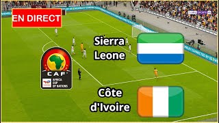 Côte dIvoire vs Sierra Leone en direct Éliminatoires Coupe dAfrique Simulation Gameplay PC [upl. by Haon]