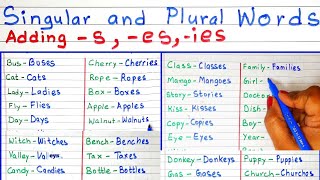 Plural Words। Singular and Plural Words। Plurals। Singular। Plural। [upl. by Audrey132]