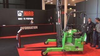 Hiab Moffett E4 201 ESeries Electric Truck Mounted Forklift 2019 Exterior and Interior [upl. by Uhn]