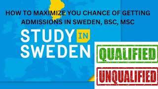 DO THIS BEFORE UNIVERSITY ADMISSIONS IN SWEDEN RELEASES ADMISSION RESULTS MAXIMIZE YOUR CHANCE [upl. by Llertnac]