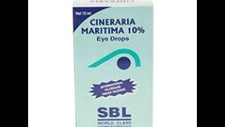 SBL Homeopathy Cineraria Maritima 10 Eye drops [upl. by Friend280]