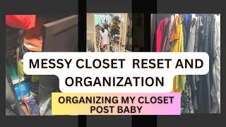 CLEAN WITH ME CLOSET CLEANOUT AND ORGANIZATION  POSTPARTUM WARDROBE  CLOSET PURGE [upl. by Eelanna]