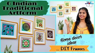 6 Traditional Paintings Madhubani Pichwai Warli Gond Lippan amp Mandala  DIY Home Decor [upl. by Liek]