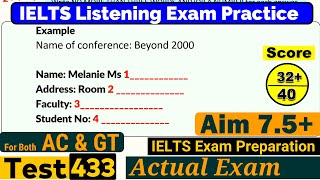 IELTS Listening Practice Test 2024 with Answers Real Exam  433 [upl. by Yuri]