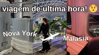 comprei passagem pro mesmo dia indo de NY pra Malásia  tour lounge Qatar Airways e Louis Vuitton [upl. by Buskirk]