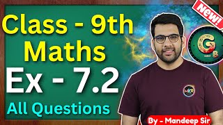 Class  9th Ex  72 Q1 to Q8 Triangles Maths New NCERT CBSE [upl. by Adolf]