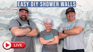 Creating Shower Walls with Foam and Epoxy LIVE [upl. by Enaud]