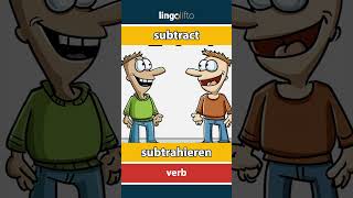 🇬🇧🇩🇪 subtract  subtrahieren  vocabulary builder  learn English  Lernen wir Englisch [upl. by Audres455]