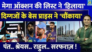 IPL Mega Auction से पहले BCCI की List ने चौंकाया विदेशी Cricketers पर भारी देसी नाम  Base Price [upl. by Ardnovahs]