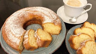 CIAMBELLONE SOFFICE AL LATTE  Ricetta facile e veloce  GIANT DONUT CAKE – Easy and fast recipe [upl. by Ylliw]