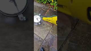 How to clean garden tiles danmark garden mamrukgarden pressurewash cleaning [upl. by Rebmac]