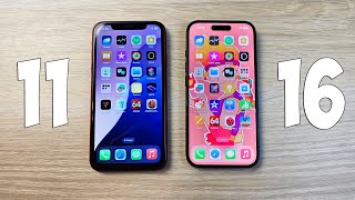 IPHONE 11 VS IPHONE 16  ЧТО ИЗМЕНИЛОСЬ ЗА 5 ЛЕТ ПОЛНОЕ СРАВНЕНИЕ [upl. by Suiratnod930]