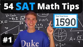 54 SAT Math Tips 📈 1590 Scorer 🧐 DSAT 1 [upl. by Shornick70]