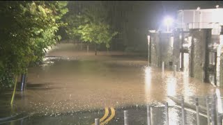 Flash flood warning extended in metro Atlanta counties as roads build up with water [upl. by Nellad12]