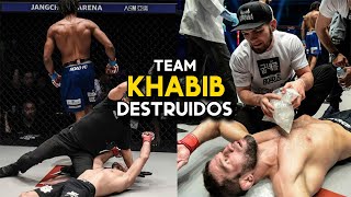 7 veces que DESTRUYERON a peleadores del Team Khabib [upl. by Ettelorahc191]