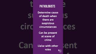 The Role of Pathologists  60 Second Criminology WJEC Level 3 Unit 3 [upl. by Notterb]