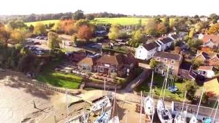 Waldringfield Drone Footage showing The Maybush Inn Waldringfield Sailing Club and Boat Yard [upl. by Jaquith879]