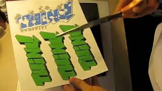 How To Make Professional Graffiti Stickers [upl. by Apeed]