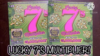 LUCKY 7’S MULTIPLIER CA Scratchers [upl. by Nnylatsyrk371]