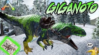 GIGANOTOSAURIO como se tamea super facil  Ark mobile [upl. by Dolf]