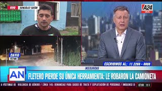 🔴 El robo de una camioneta deja a un fletero sin su herramienta de trabajo en González Catán [upl. by Guinn]