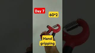 Day 7of hand gripping challenge trending 1millon bodybuilding [upl. by Danyelle]