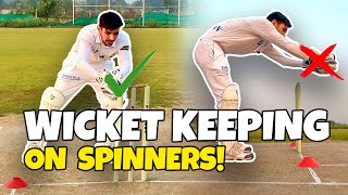 WICKET KEEPING ON SPINNER  WICKET KEEPING DRILLS FOR BEGINNERS [upl. by Lipps757]