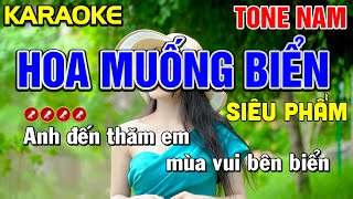 ✔CHUYỆN TÌNH HOA MUỐNG BIỂN Karaoke Tone Nam  Tình Trần Organ [upl. by Juni]