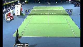 Novak Djokovic Vs Viktor Troicki  best shots R1 ATP DUBAI 2013 [upl. by Elleirda915]