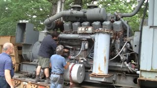 800KW 12 CYLINDER WAUKESHA DIESEL GENERATOR START UP [upl. by Addie]