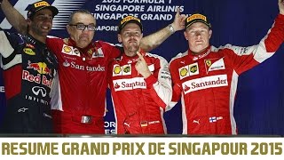 Résumé GrandPrix de Singapour 2015  Formule 1 [upl. by Anerom]