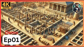 Builders of Egypt DEMO 4K Gameplay  Episode 01  The new Caesar game PC [upl. by Arinay]