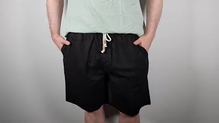 Mens Linen Shorts Casual Elastic Waist Drawstring Summer Beach Shorts Linen Shorts Review [upl. by Maghutte]