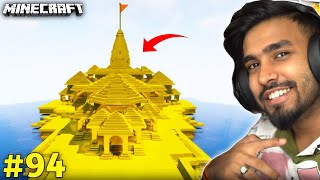 FINALLY TECHNO GAMERZ BUILD A BIGGEST RAM MANDIR IN MINECRAFT 94 I TECHNO GAMERZ I UJJWAL GAMING [upl. by Cannon994]