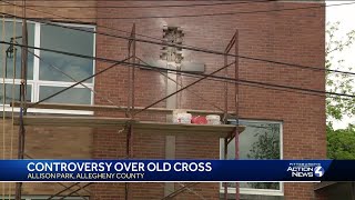 Business owner battles Pittsburgh diocese over cross left behind on school building [upl. by Leland171]