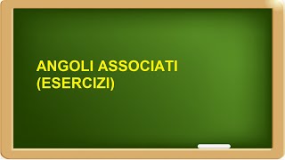 gli angoli associati esercizi svolti [upl. by Bascio727]