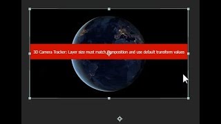 Solution 3D Camera Tracker Layer Size Must Match Composition And Use Default Transform Values [upl. by Aiela]