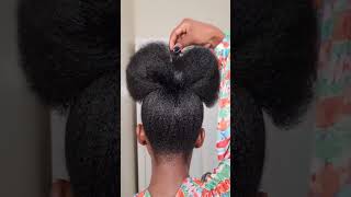 A BOW on 4c hair naturalhair hairstyle hair beauty abanaturelle [upl. by Drusilla]