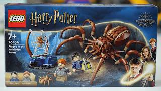 LEGO Harry Potter 76434 Aragog in the Forbidden Forest  LEGO Speed Build Review [upl. by Ahseem]