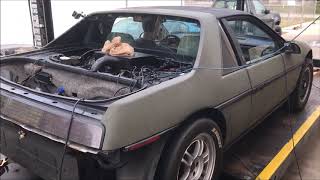 Turbo Fiero on the dyno w too much power Engine might be done [upl. by Yentruok]