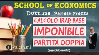 Esercizio calcolo Irap base imponibile partita doppia dichiarazione fiscale Economia aziendale [upl. by Adahs]