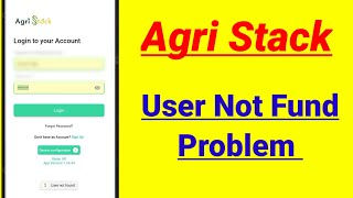 Agristack me user not found problem solve kare  agristack app user not found solve [upl. by Casmey]