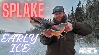 Fishing for Splake Early Ice Northern Angle [upl. by Giah]