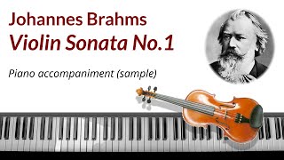 Brahms Violin Sonata No1  piano accompaniment backing tracks sampledemo [upl. by Adaynek436]