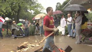 Wood Chopping Contest  Iowa State Fair 2010 [upl. by Ybroc261]