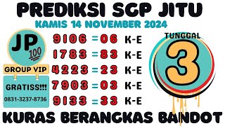 PREDIKSI SGP 14 NOVEMBER 2024  BOCORAN JITU SINGAPURA HARI INI  RUMUS SINGAPURA  ANGKA JITU SGP [upl. by Eciened487]