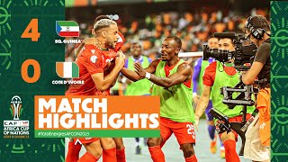 HIGHLIGHTS  Equatorial Guinea 🆚 Côte dIvoire TotalEnergiesAFCON2023  MD3 Group A [upl. by Amelus]