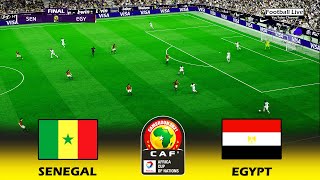 SENEGAL vs EGYPT Final  Africa Cup of Nations 2022  Salah vs Mane  PES 2021 [upl. by Melesa833]