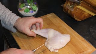 Comment désosser une cuisse de poulet🍗Tu nauras plus besoin de blanc de poulet après cette vidéo😉 [upl. by Ronnica]