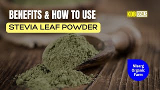 Benefits of Stevia Leaf Powder How to use Stevia Leaf Powder Nisarg Organic Stevia Leaf Powder [upl. by Anitac]